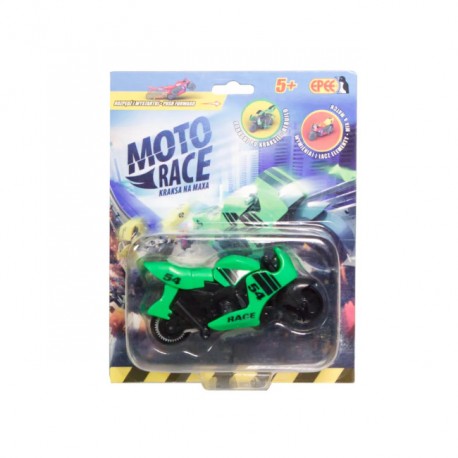 Moto Race  Kraksa na Maxa  Motorek 8,5 cm Zielony