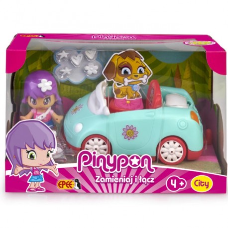 Pinypon City – Pojazd z Laleczką 7 cm i Akcesoriami