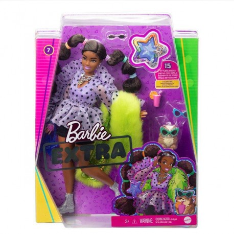 Lalka Barbie Extra Zielone Futro gfx10