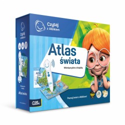 Zestaw pióro Albik z książka: Atlas świata.