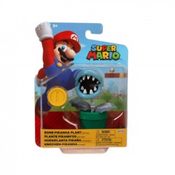 Super Mario Figurka 10 cm Super Bone Piranha Plant 40312