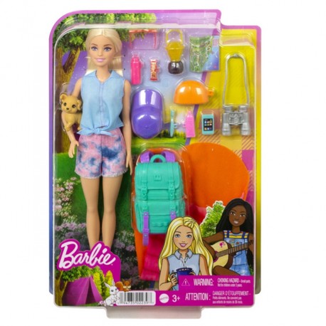 Barbie Kemping Barbie Malibu Lalka i Akcesoria HDF73
