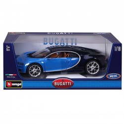 BBURAGO Bugatti Chiron 1:18 Niebieski