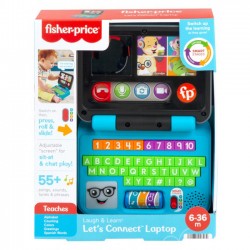 Fisher-Price Ucz się i Śmiej - Edukacyjny Laptop Malucha Porozmawiajmy wer. PL