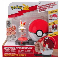 POKEMON Gra Surprise Attack Scorbunny + Poke Ball