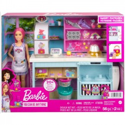 Barbie Kariera zestaw Cukiernia z lalką i akcesoriami