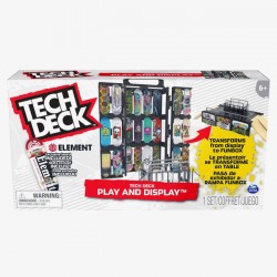 Tech Deck - Zestaw 2w1 Rampa i Pudełko do przechowywania + Ekskluzywna Deskorolka Fingerboard Element
