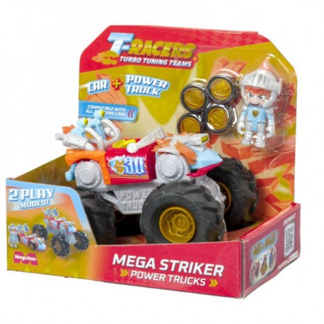 T-Racers Car + Power Trucks Mega Striker