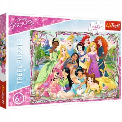 Trefl Puzzle 260 elementów - Księżniczki Disneya, Spotkanie Księżniczek