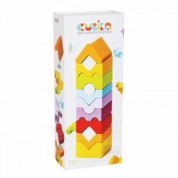 CUBIKA KOLOROWA DREWNIANA WIEŻYCZKA