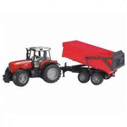 BRUDER Pojazd Traktor Massey Ferguson 7480 z przyczpą