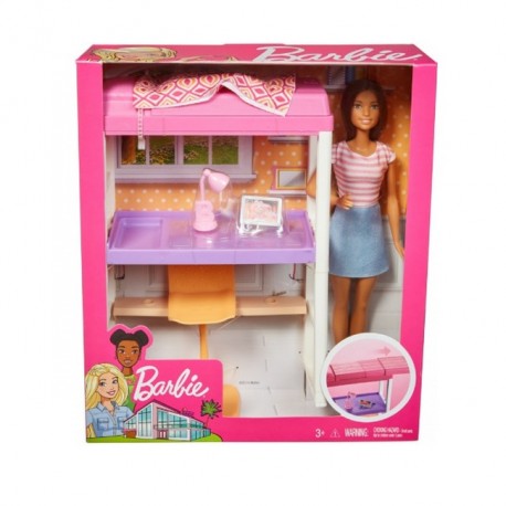 Mattel Lalka Barbie zestaw Sypialnia